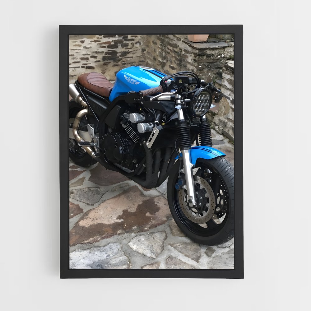 Poster Moto Bleu 600 – affiche Yamaha (vue 2)